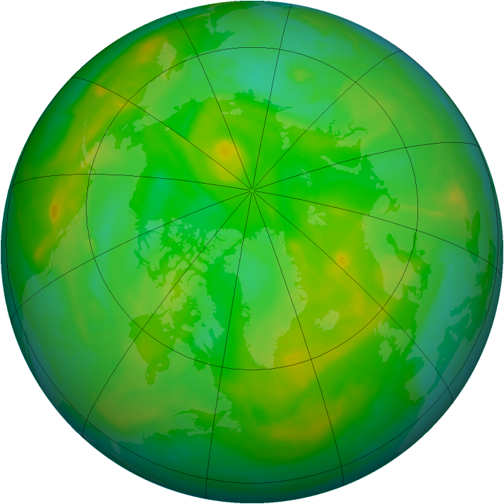 Arctic ozone map for 23 June 2008